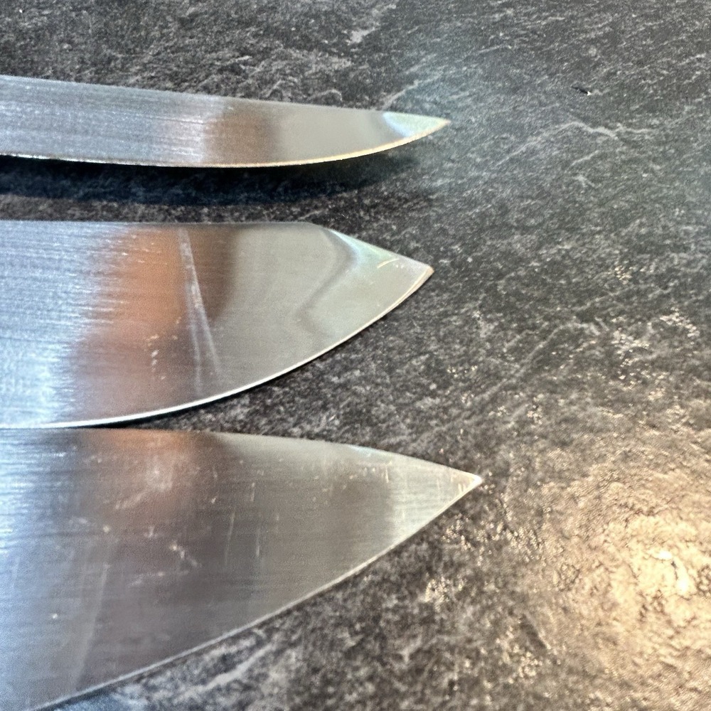 NEW Parker Brothers Japan Stainless Steel Butcher, Chef & Utility Knives W Steel - Picture 11 of 14